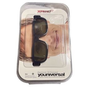 Xpand YOUniversal Electronic 3D Glasses Eyewear Black Large NEW